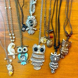 🦉🦉🦉Set of 9 owl necklaces ❤️